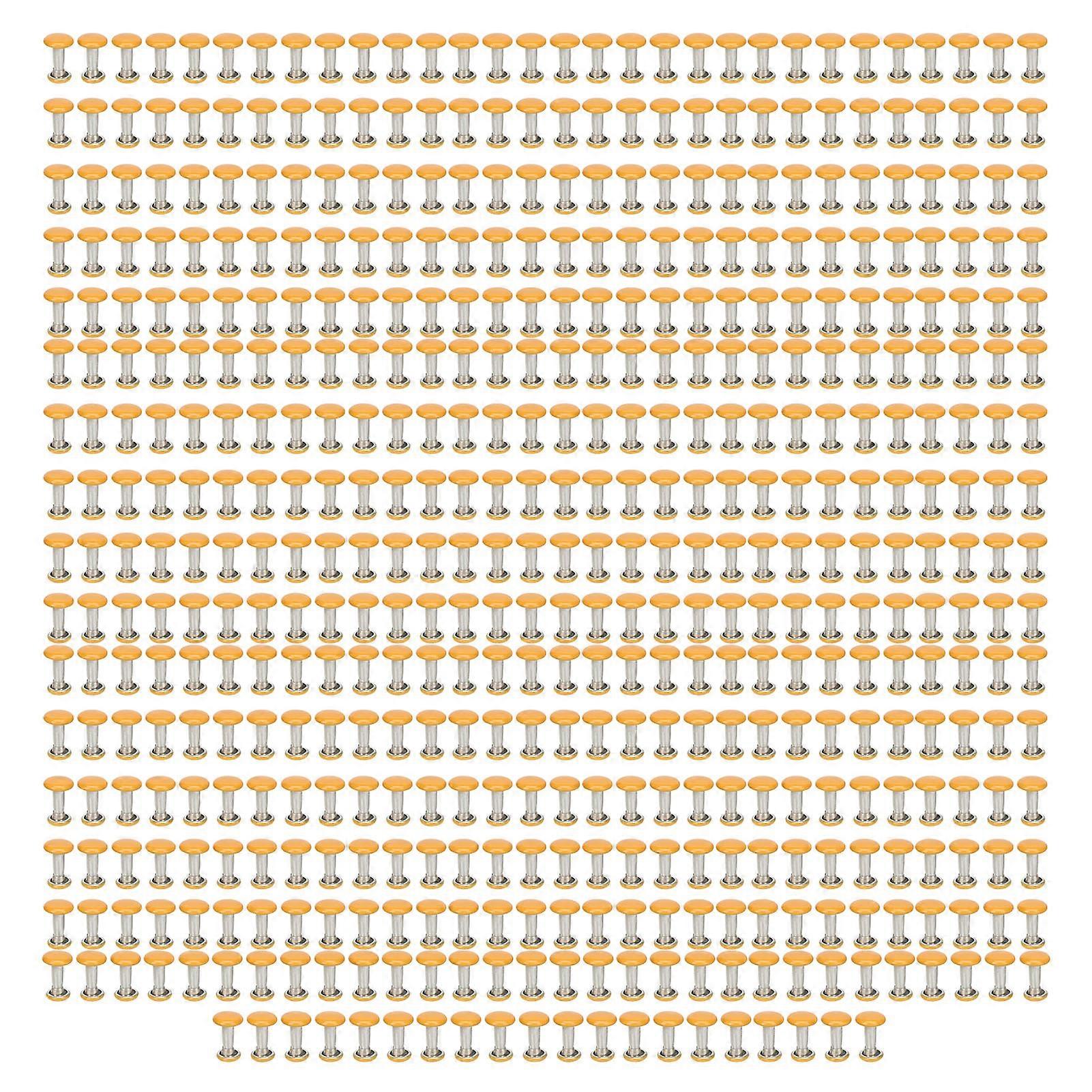 500 καρφιά μετάλλων συνόλων 6x8mm ισχυρά πριτσίνια καρφιών λάμψης σιδήρου υψηλής σκληρότητας για τη χειροτεχνία δερμάτων DIY