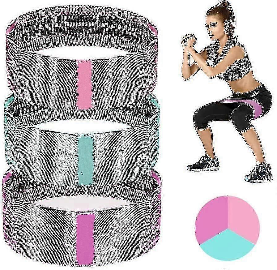 3 Pieces Resistance Loop Fitness Bands Set