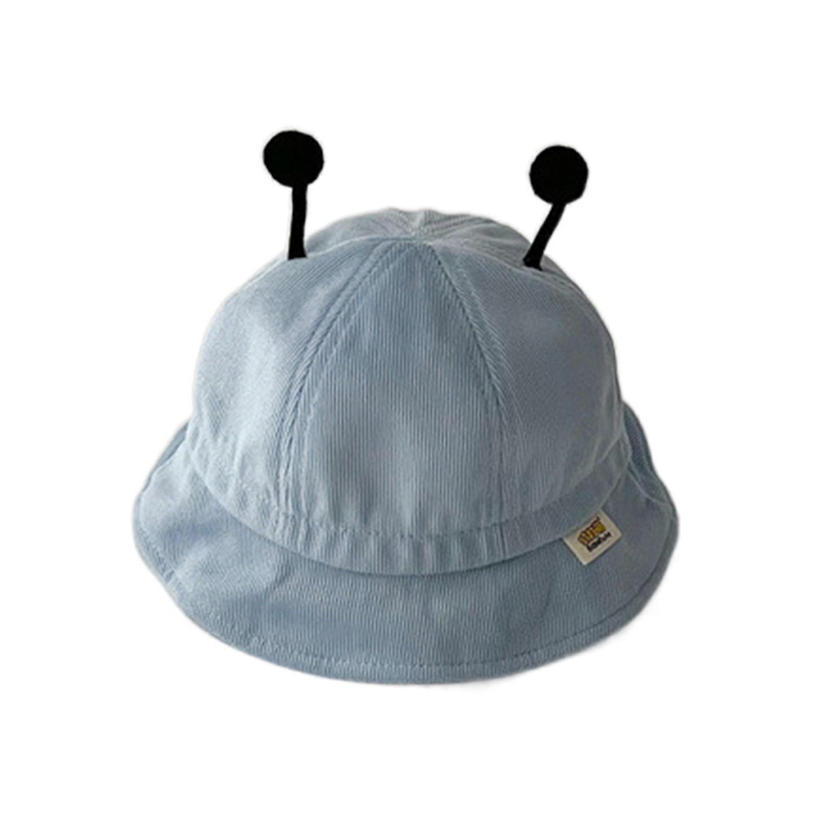 Cute Eare Kids Bucket Hat Breathable & Lightweight Outdoor Sun Cap Kids Panama Cap Comfortable Wearing for Boys & Girls  light blue