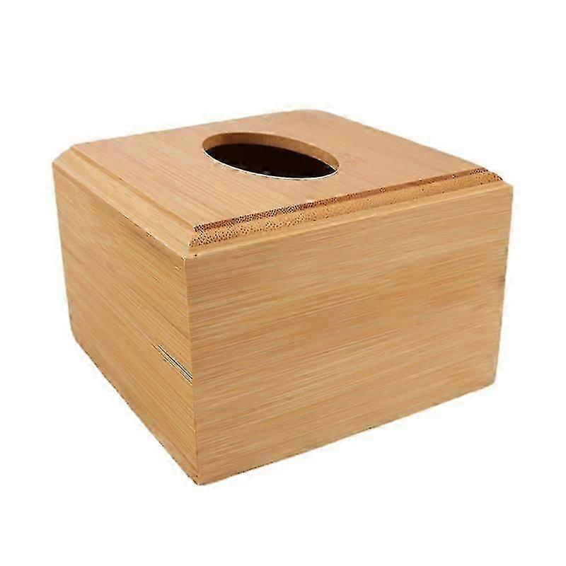 Tissue Box Eco-friendly Sturdy Construction Bamboo Rectangular Tissue Storage Holder for Home KAESI
