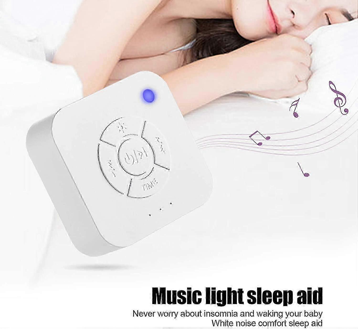 Blanc Bruit Machine Sommeil Lumière Sonore Bébé Dispositif Minuterie Musique Portable Instrument d’Aide au Sommeil