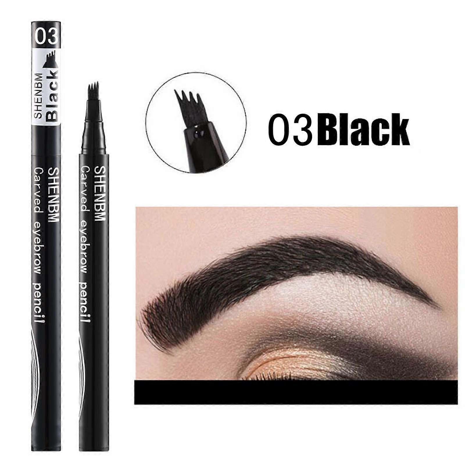 Stylo à sourcils à quatre têtes Quatre Tête de griffe fourchue Stylo à sourcils d’eau liquide Taille adaptée aux voyages