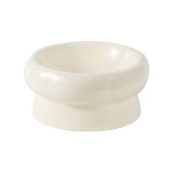 Petal shape pet ceramic bowl high and short feet love cervical vertebrae cat bowl