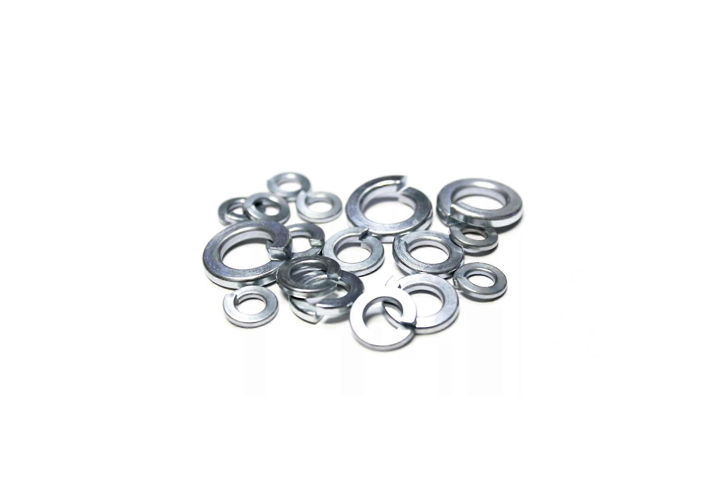 Split Lock Washers 25 Pcs 3/8 Inch Regular Zinc Plated Hardware Kit Bolts Set