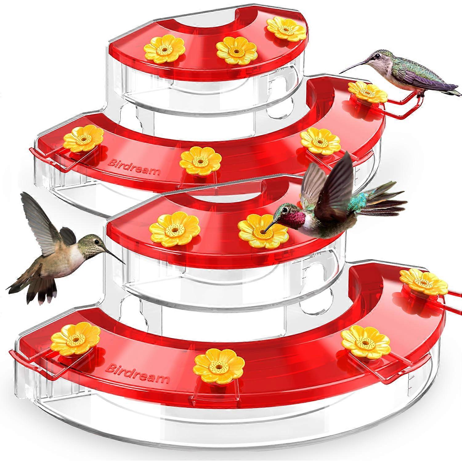 Outdoor Window Fly Bird Feeders With Strong Suction Cups, 7 Feeding Ports, Window-Mounted, Easy To Fill And Maintain