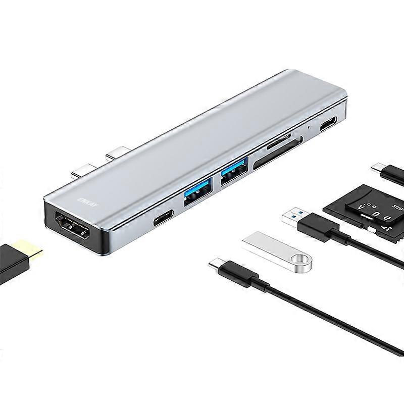 ENKAY Hat-Prince 7 in 2 Typ-C auf 4K HDMI Dockingstation Adapter Hub SD/TF Kartenleser