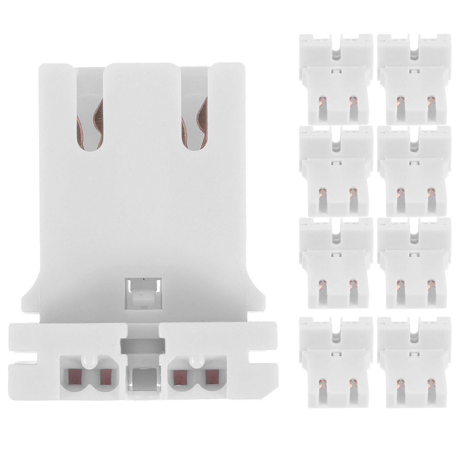 8pcs Fluorescent Lamp Holder: U Shaped Plug In Light Socket Adapter Compatible With T8/T12 Office Factory Lighting