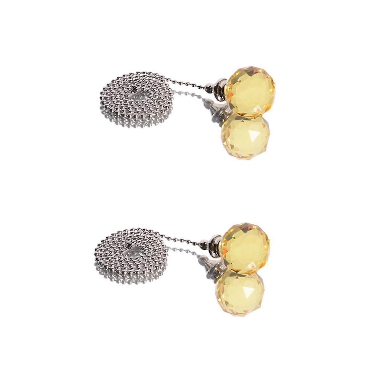 Sets Chain for Ceiling Fan Crystal Pull Chain Prisms Decor Hanging Crystals Iridescent Pendants for Lamp Pcs
