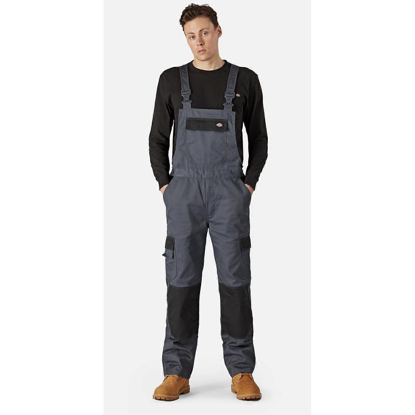 Dickies Everyday Bib and Brace Grey 65% Polyester; 35% Cotton Workwear