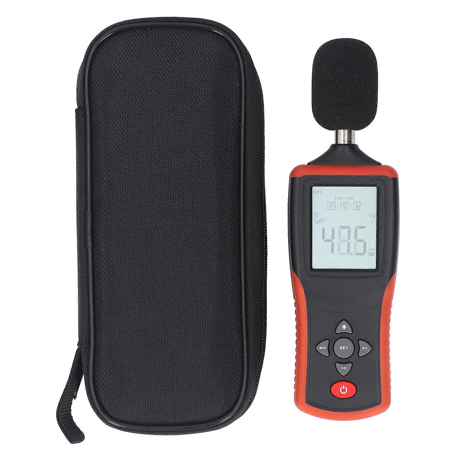 Decibel with AC Weighing Backlit LCD Screen Sound Level Meter Portable SPL Tester for Home Factory 30‑130dB