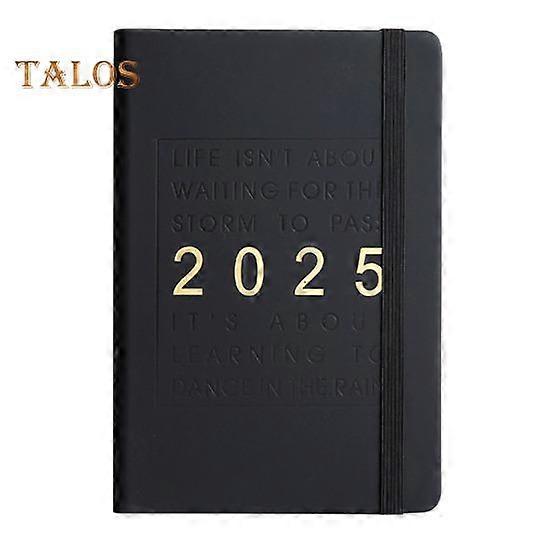 2025 Planner A5 Size Fabric Cover Flat Binding Notebook Habit Tracker Gratitude 150 Sheets Monthly Calendar To-Do Lists Planner