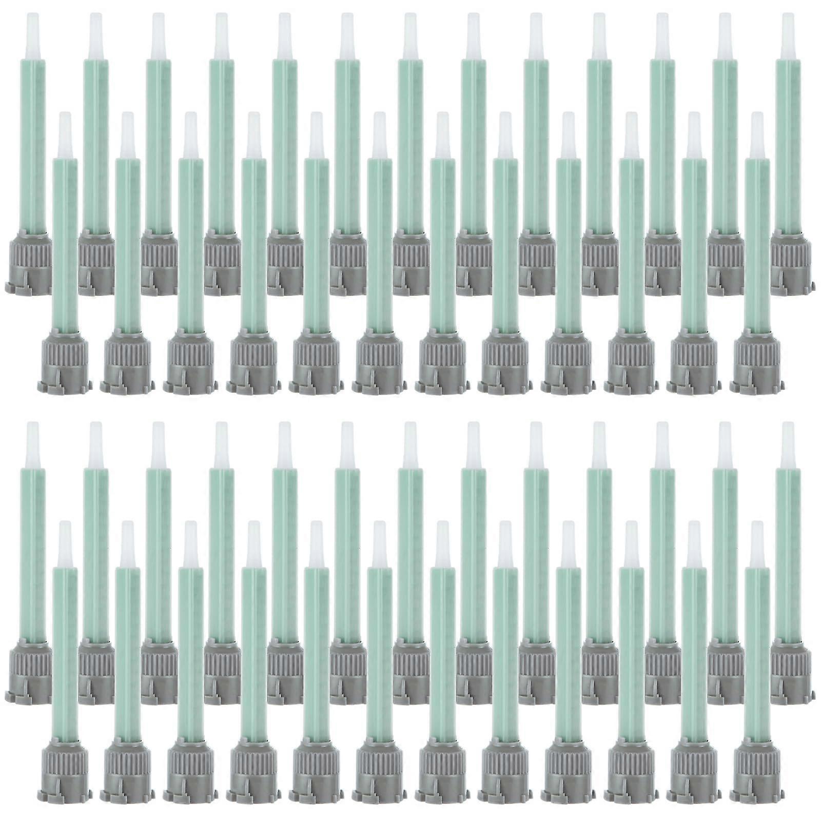 50 Pcs 3.5 Inch Epoxy Mixing Nozzle Tip Resin Mixer Adhesive Gun Applicator, 1:1 1:2 Static Mixer Plastic Resin Mixing Tip