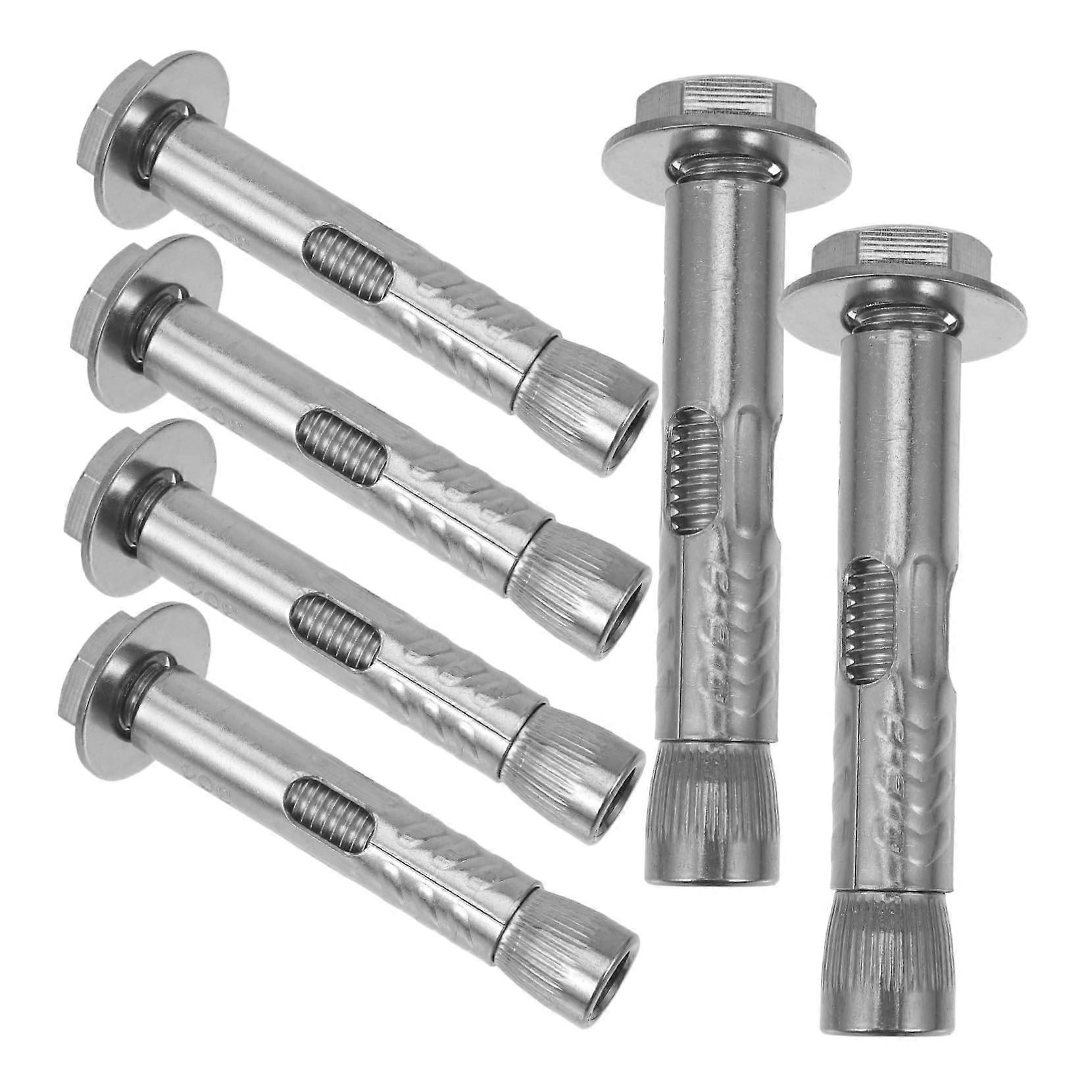 6pcs Expansion Screw Anchors M12x80mm External Nuts for Sheet Rock Screws and Anchors