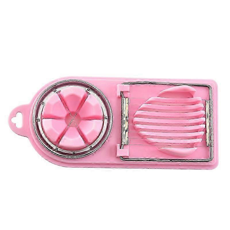 Multifunksjonell Egg Slicer Cutter 2 i 1 Egg Cutter Rustfritt stål Frukt Slicer For Kjøkken Tilbehør