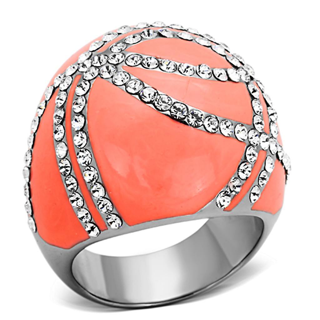 Stainless Steel Ring Top GRD Crystal Clear TK1307 for Women Style High