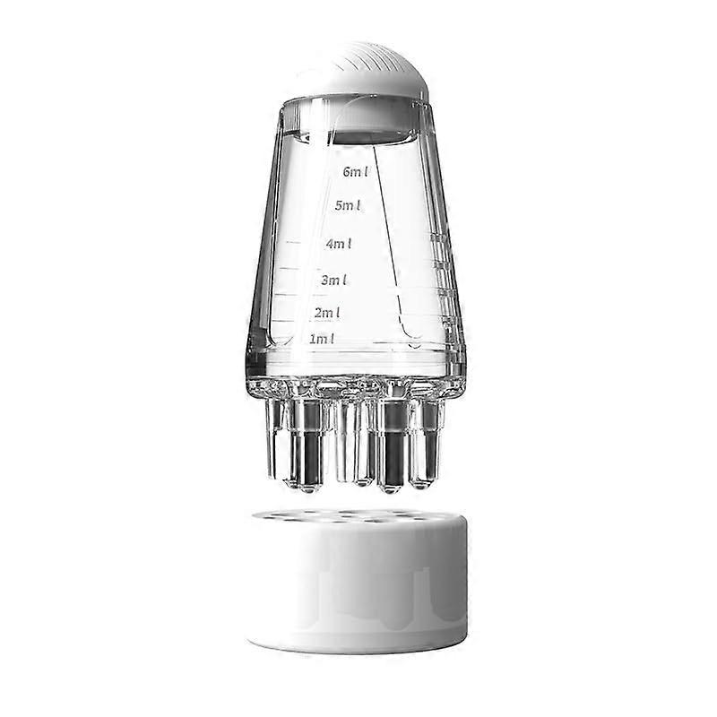Scalp Medication Massager 1-6ml Liquid Storage Ball Massage Head Guide Comb Transparent White