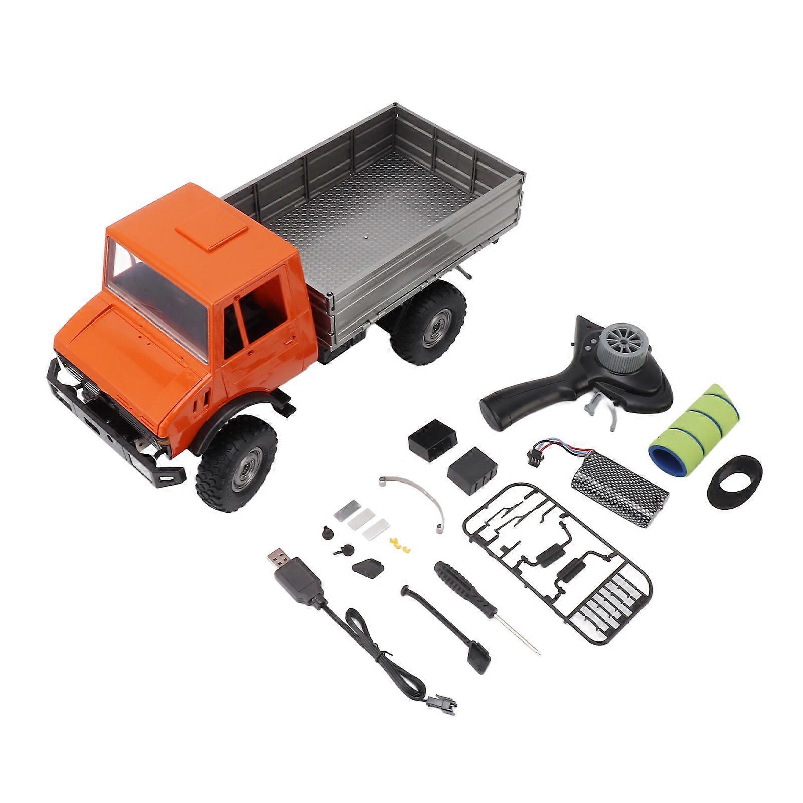 1:12 RC Military Metal Structure Shock Absorbing Rubber Tire Accurate Control Crawler Truck Toy Car Model Gift