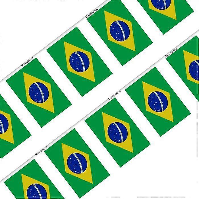 Garland – Flag of Brazil – 14 x 21 cm – Polyester – To hang – 20 pieces