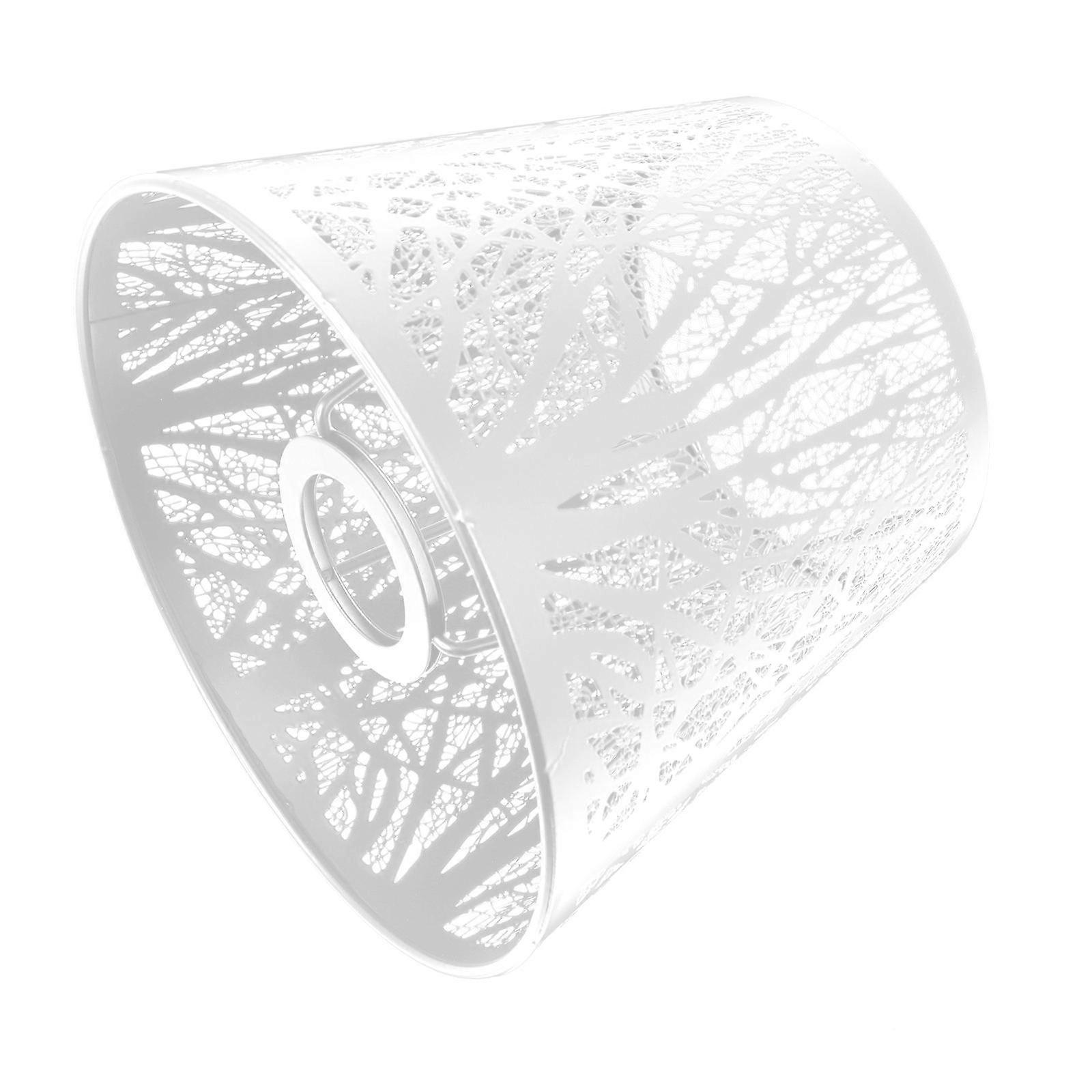 Small Lamp Shade, E27 Hollow Wrought Cover Retro Lamp Shade Replacement For Chandelier, Table And Floor Lamps, 7.5\ Bottom X 5.9\" Height White Light