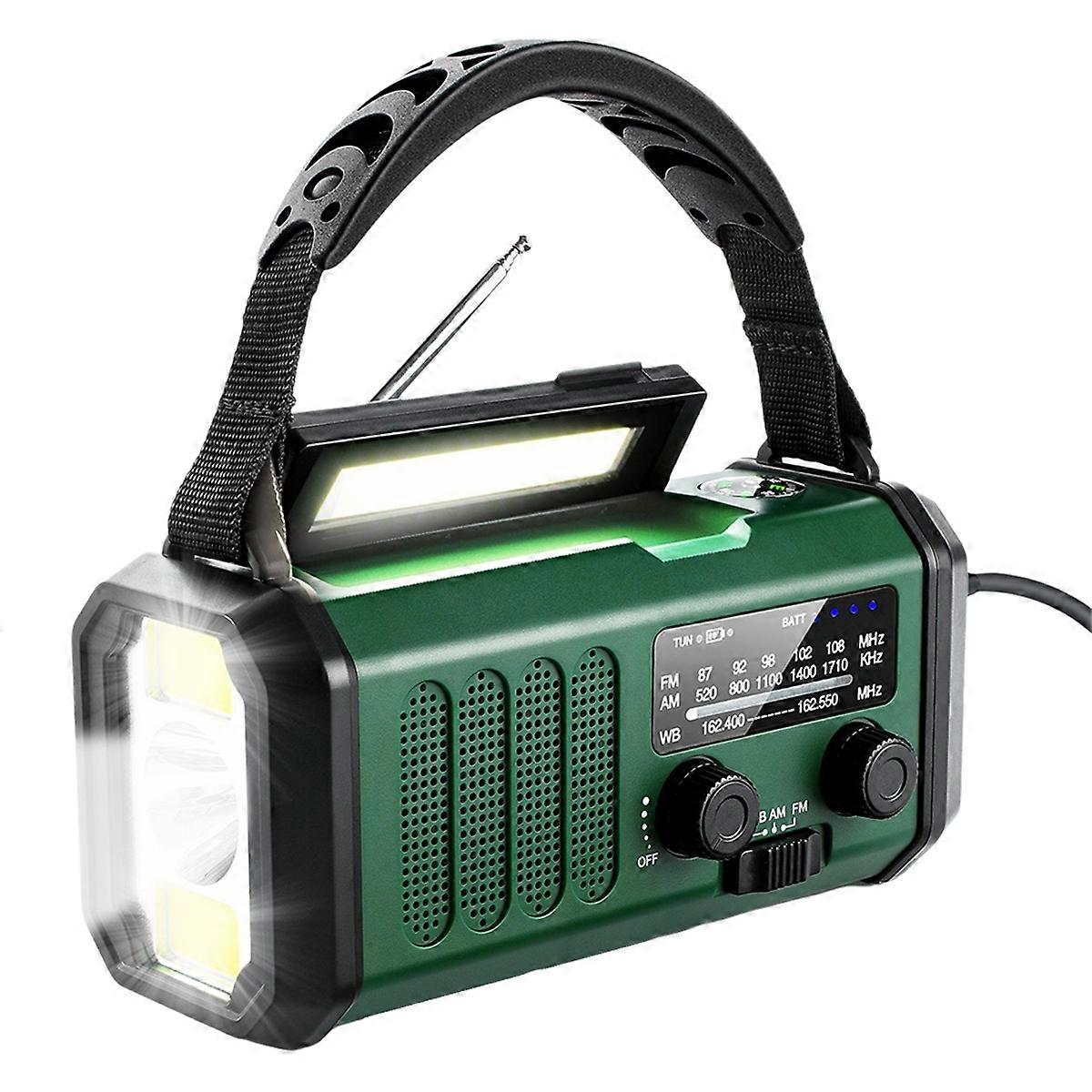 Upgrade 20000mAh Emergency Weather Radio FM/AM/,Hand Crank Radio,Flashlight,Solar Powered for Outdo