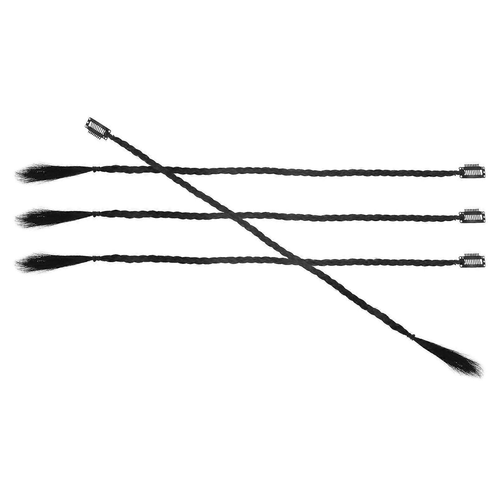 Braided Ponytail Extensions, with Beads or Threads