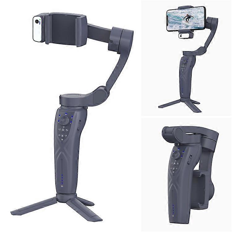 F12 Anti-shake Gimbal Phone Holder Live Streaming Stabilizer with AI Face Tracking Module + Fill Light