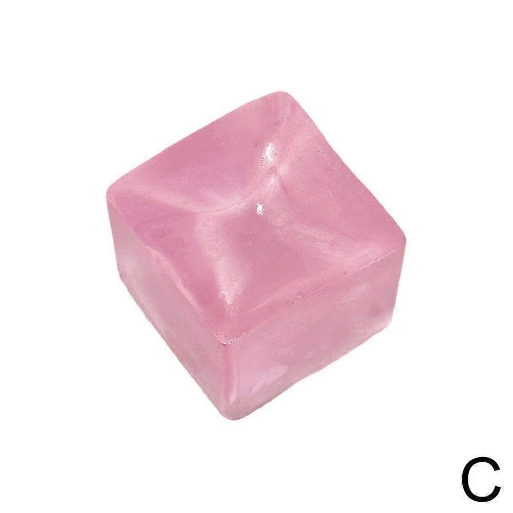 Pink (C) $ Creative decompression ice cube squeeze decompression jelly decompression toy