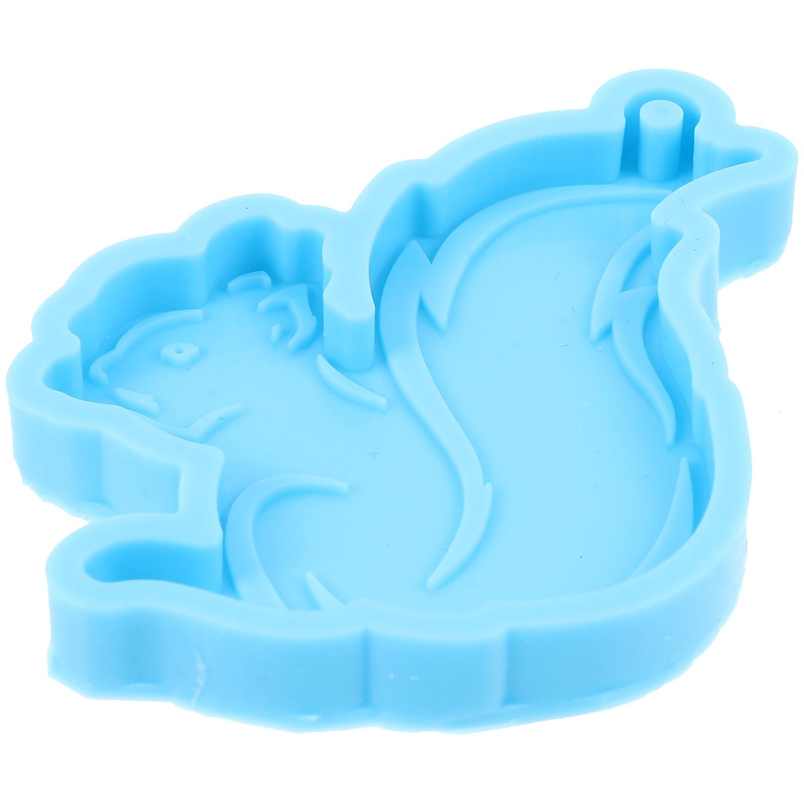 Silicone Keychain Molds Blue Color Silicone Mold Crafts for Home Use DIY Molds