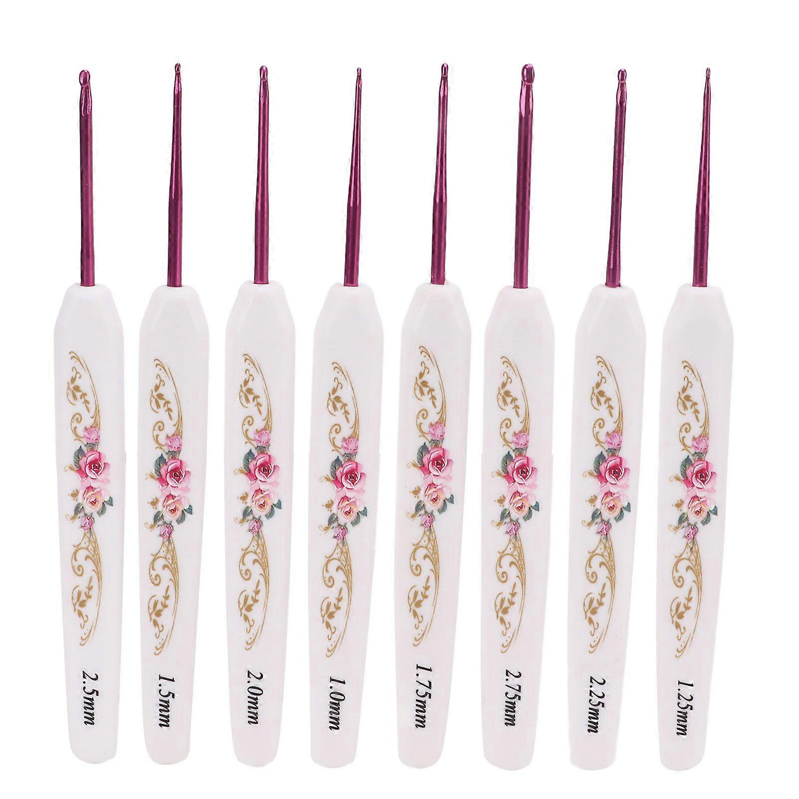 2025 Latest Model  8pcs Crochet Hooks Hand Polished Ergonomic Handle Printed