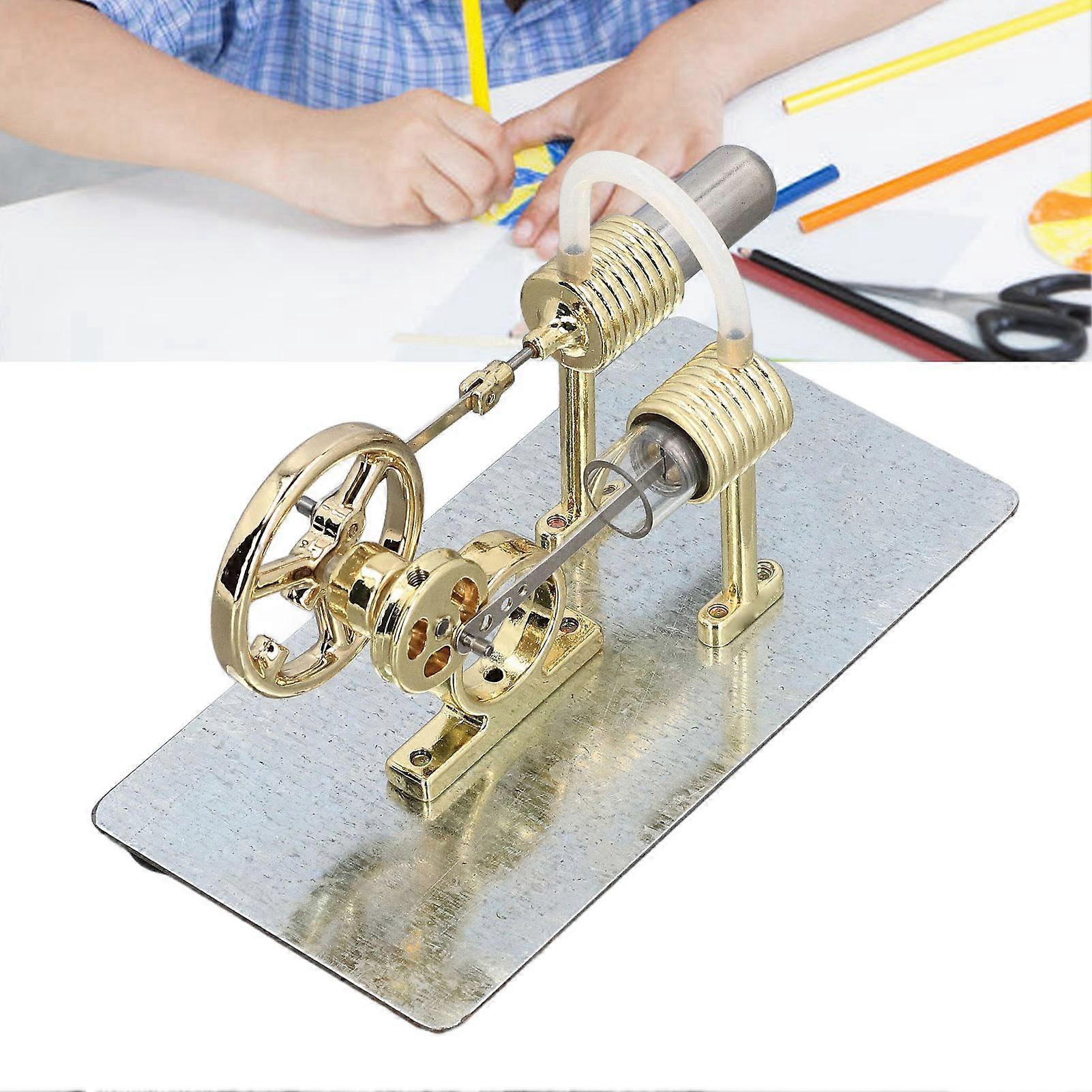 Stirling Engine Kit Educational 16 Cylinder Scientific Principle Easy To Assemble Steam Engine Model