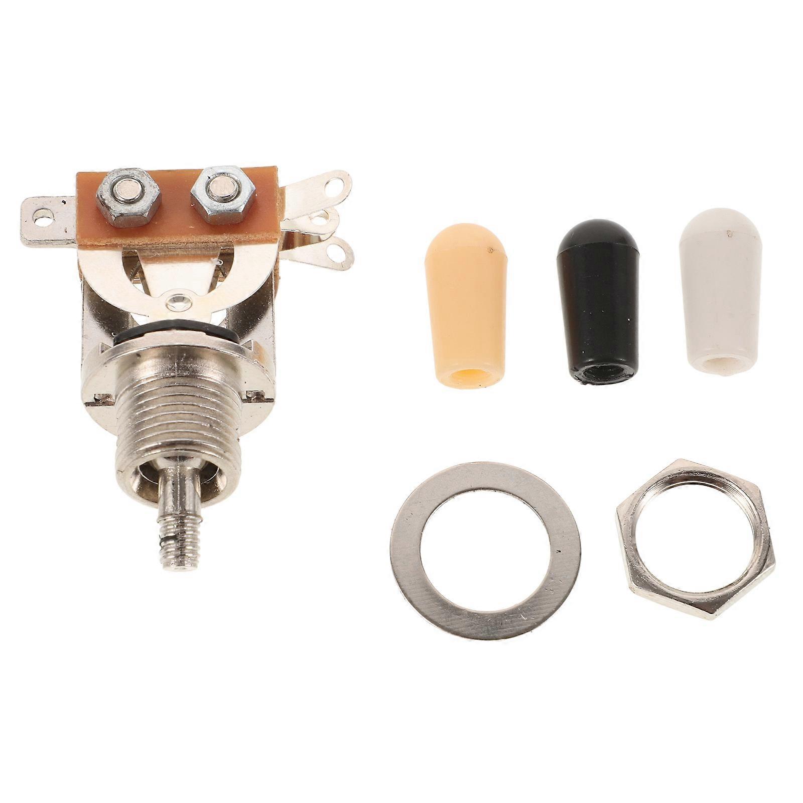 Electric Guitar Toggle Switch with Interchangeable Caps and Pickup Selector Knob Set for and Style