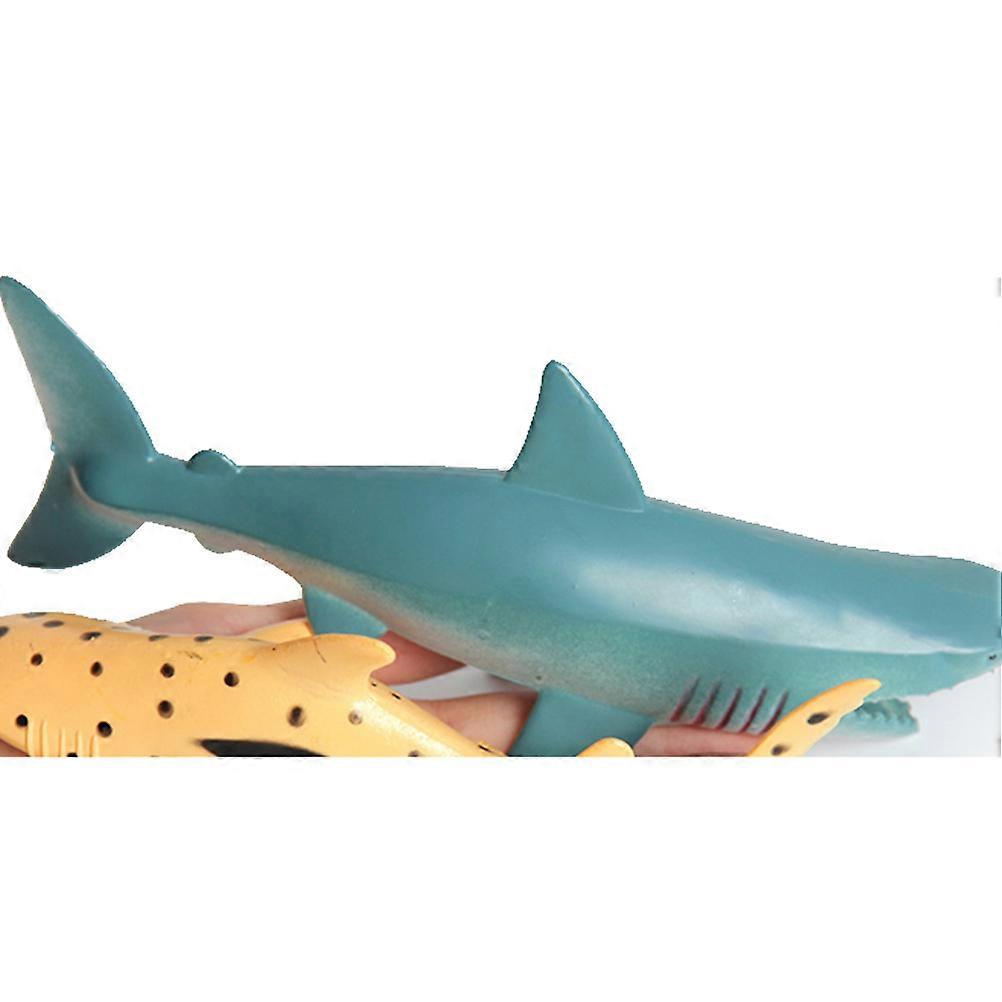 Ocean Decorations Simulation Ocean Creature Model Shark Shape Design Home Decoration Educational Use PVC Material 6Pcs