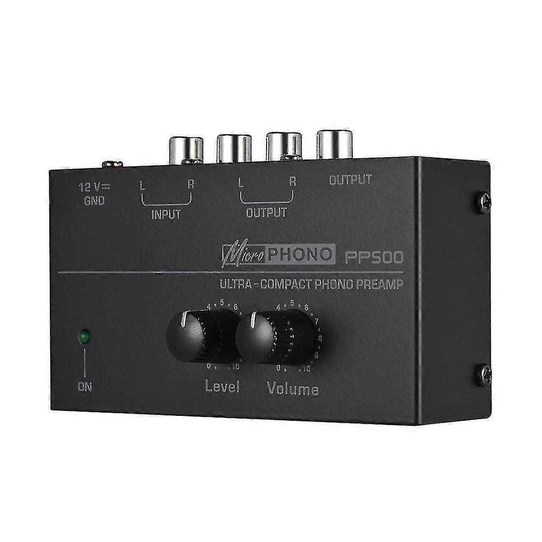 Preamplificatore phono giradischi con bilanciamento degli alti e controllo del volume, equalizzatore RIAA compatto per dischi in vinile