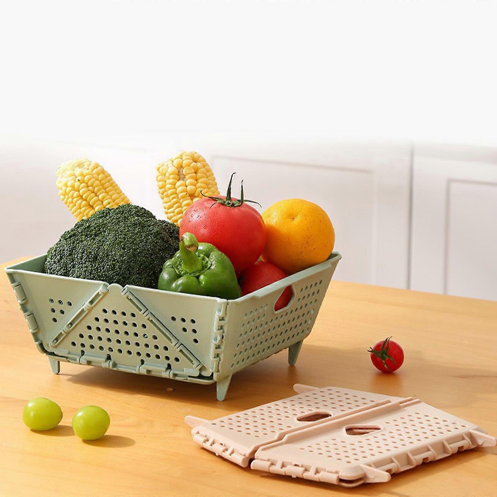 Stackable Foldable Colander With Auto Draining Feature Foldable Kitchen ...