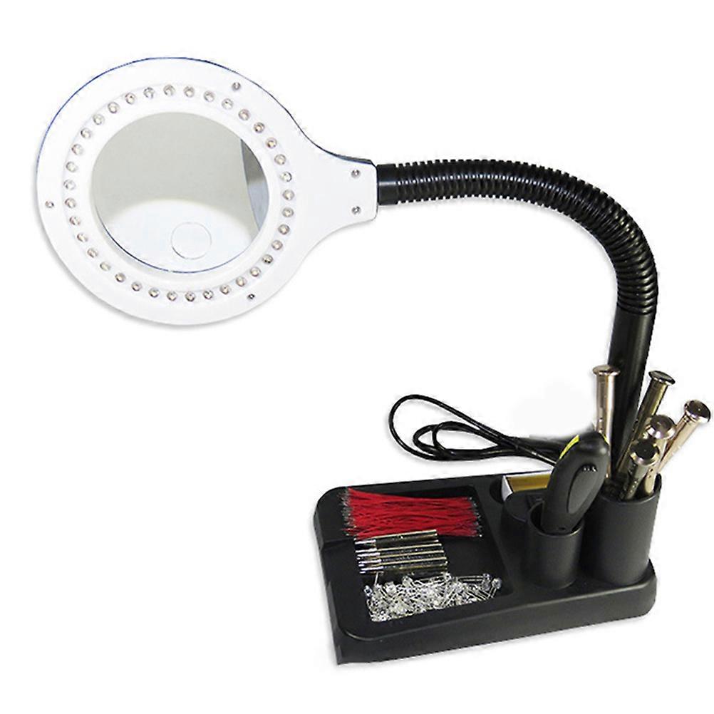 LED Magnifier Lamp Desktop Table Lamp for Welding Lighting Black