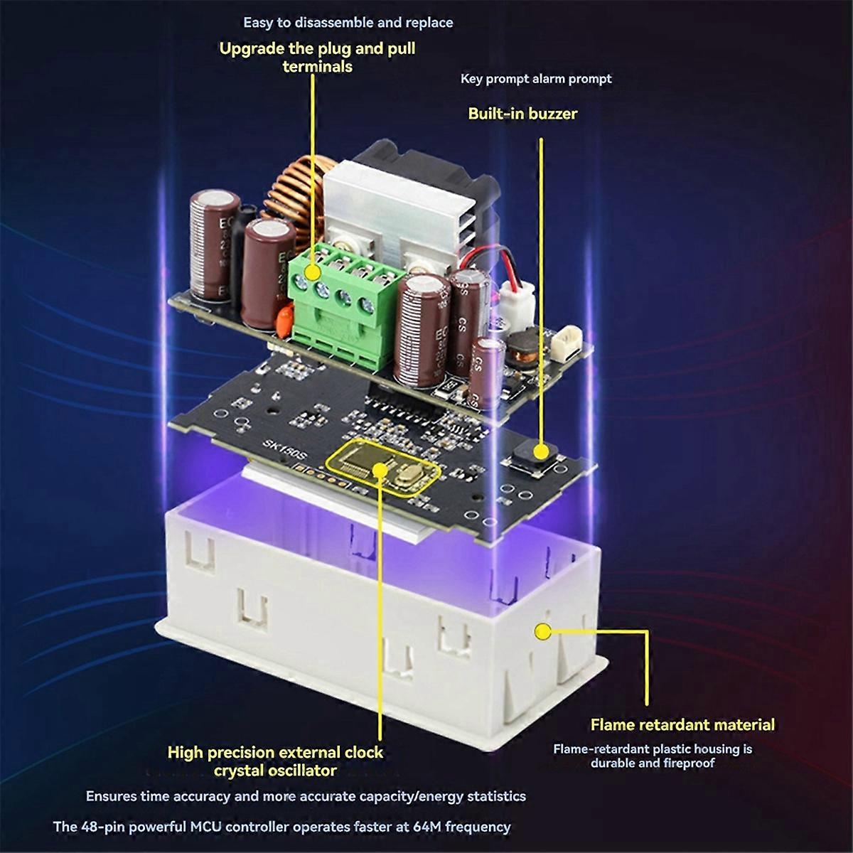 XY6509S Adjustable DC Regulated Power Supply Constant Voltage Current Maintenance 65V 9A 585W Step-Down Module