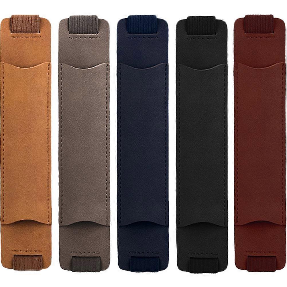 5pcs PU Soportes Elásticos para Bolígrafos para Notebook Estilo Vintage Funda con Diseño Funcional