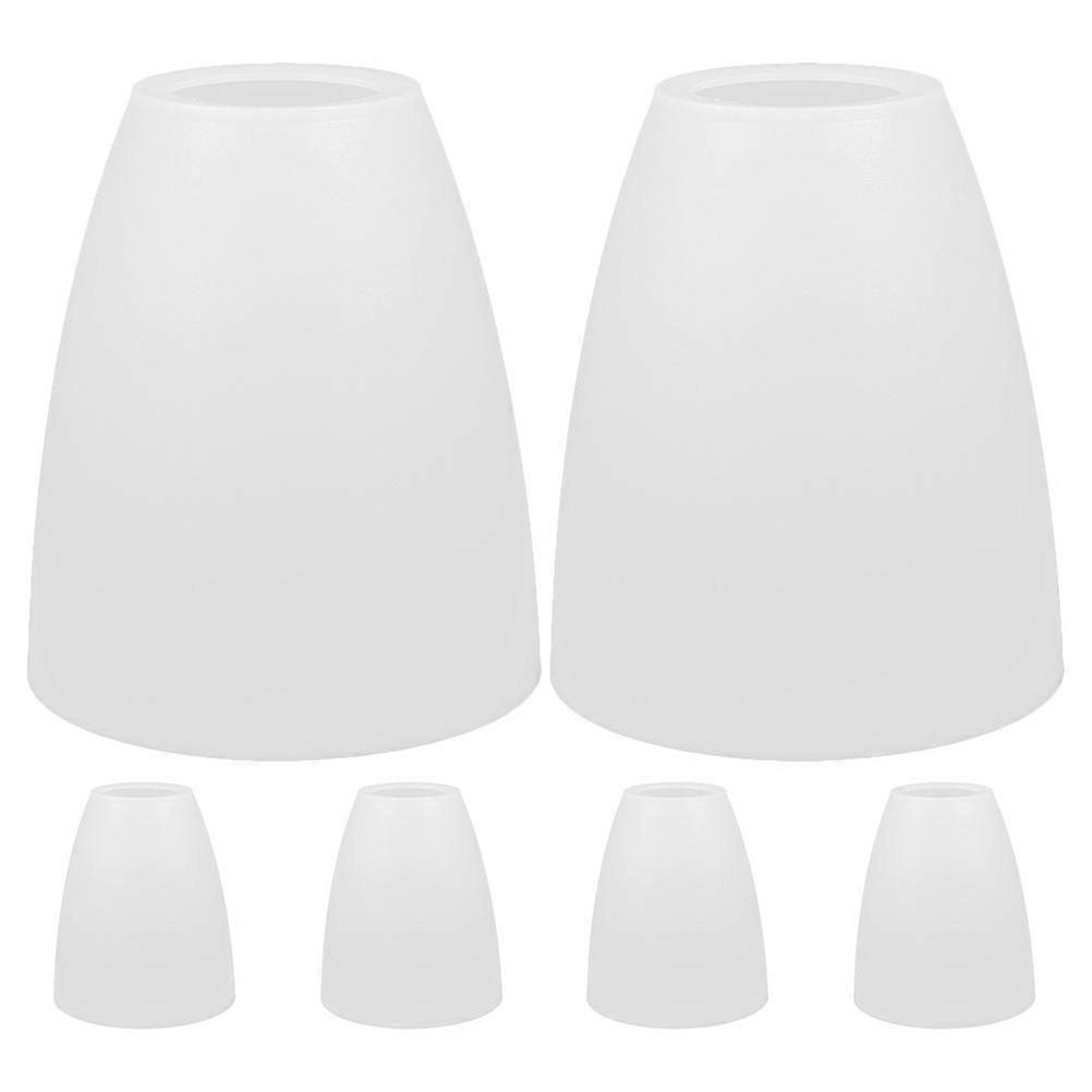 Pendant Light Cover Plastic Lampshade Replacement Part Flat Head Small Lamp Shade for Table Lamps 6Pcs