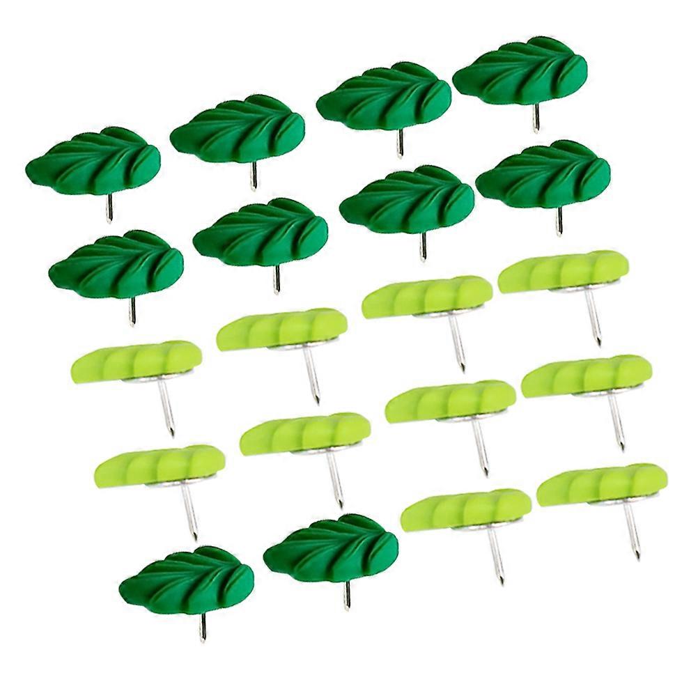 Cork Board Decorative Push Pins Leaf Shape Resin 20Pcs