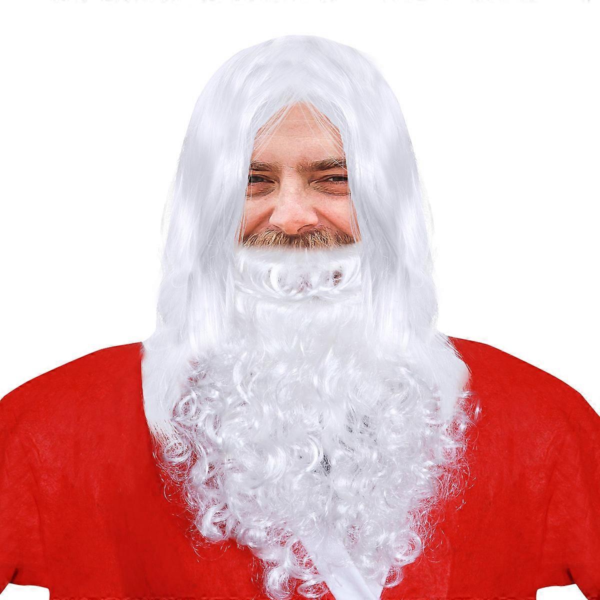 Children Wigs Realistic Santa Beard Wizard Costume Men 1Set