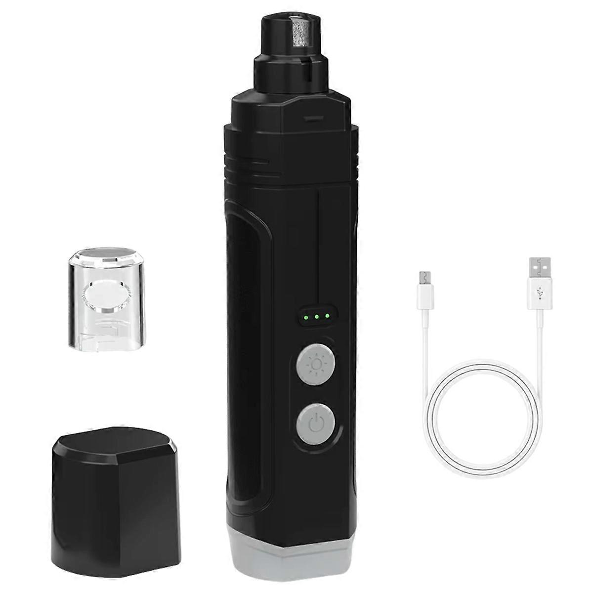 Electric Pet Nail Clippers Rechargeable Quiet with Lights Cat Paws Nail Grooming Trimmer Tool for C