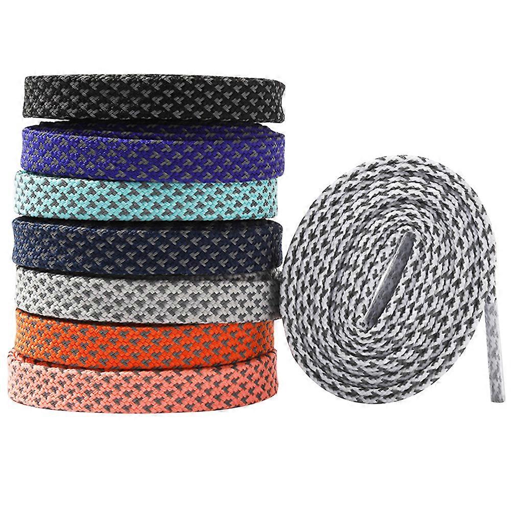 Shoes Laces for Sneakers 8Pcs Personality Shoelace Flat Shape Simple Design for Men Women Athletic Use Random Color