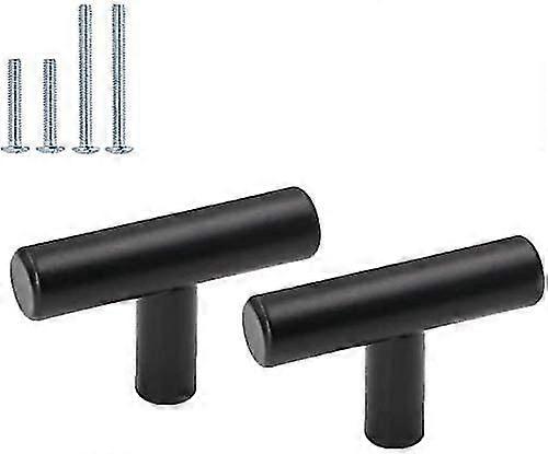 Set of 10  Black Cabinet Knobs Black Kitchen Door Knobs - Solid Black Kitchen Cabinet Knob