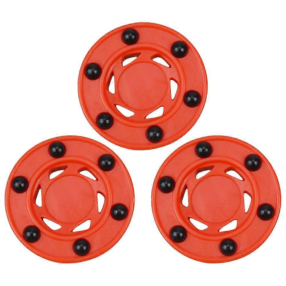Roller Hockey Game Puck Pack of 3 for Inline and Street Hockey, Indoor Outdoor Use, Durable Rubber, Standard Size