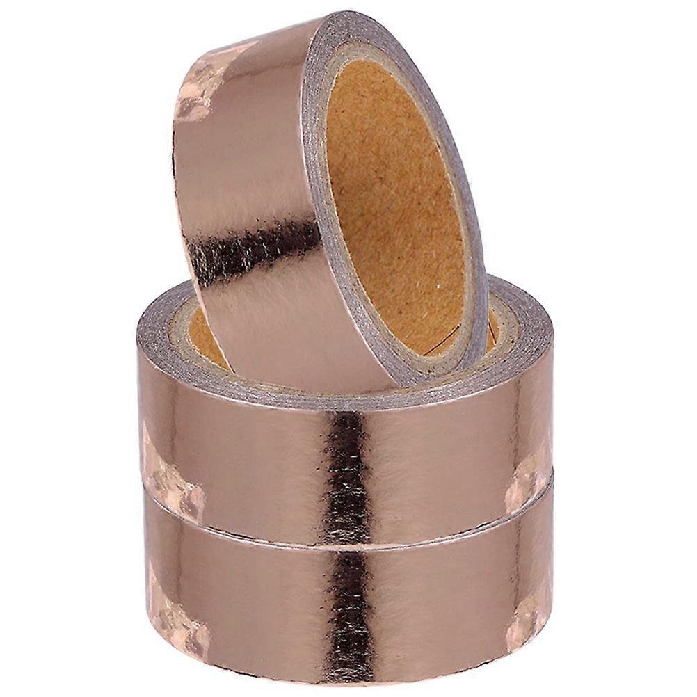 DIY Decorative Tape for present Boxing Simple Style Rose Gold Foil Multi-Use Adhesive Tapes 3 Rolls