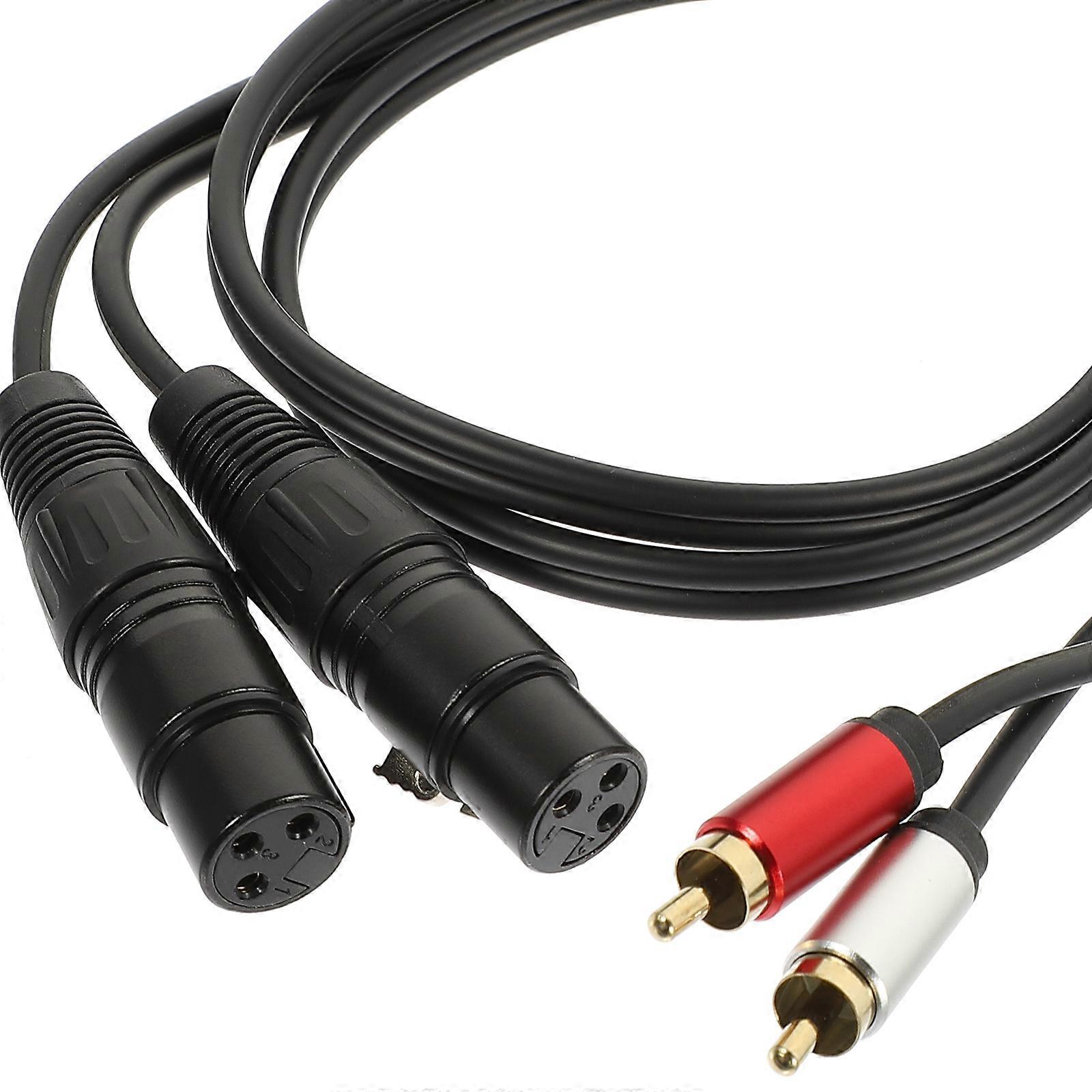 RCA to XLR Audio Cable Adapter, Flexible Durable Design, Female Connection for Mixers, Amplifiers and Audio Equipment
