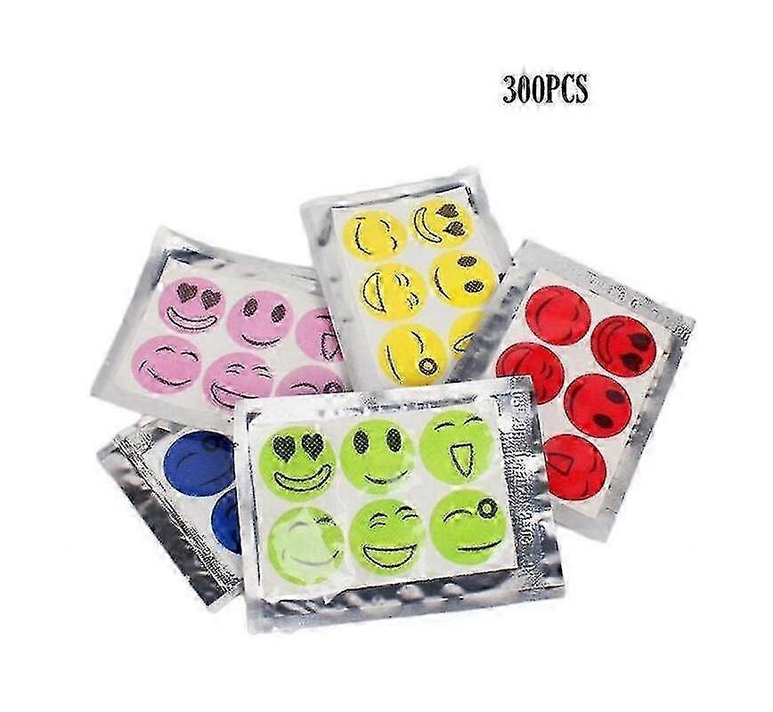 300pcs Smiley Mosquito Repellent Insect Repellent Stickers
