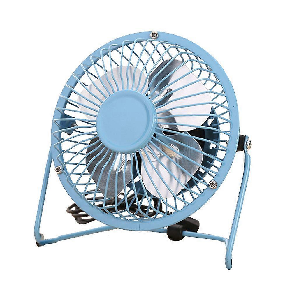 4'' USB Mini Table Fan Portable High Velocity Cooling Fan for Dorm Office Table (Blue)