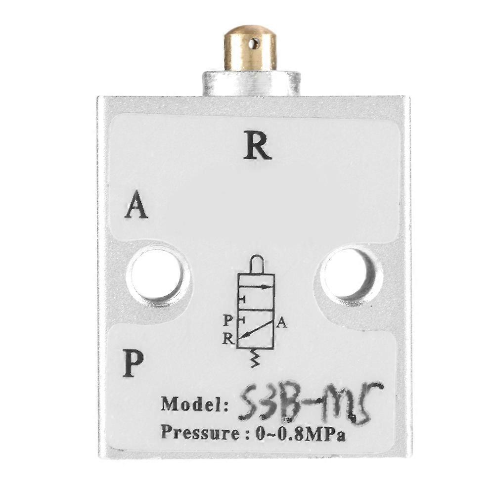 Pneumatic Mechanical Valve S3B M5 Two Position Three Way M5 Thread Hole