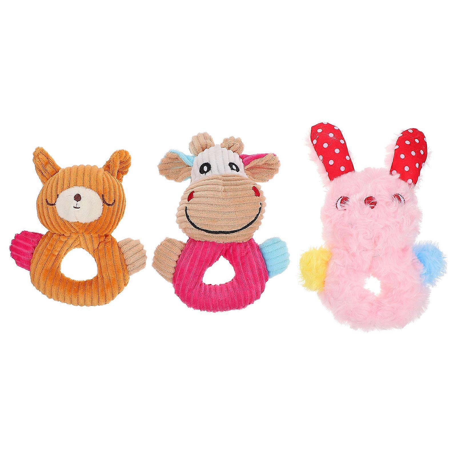 Soft Squeaky Dog Toy Interactive Stuffed Chew Toy Pet Owners 18X10X3.5CM 3Pcs